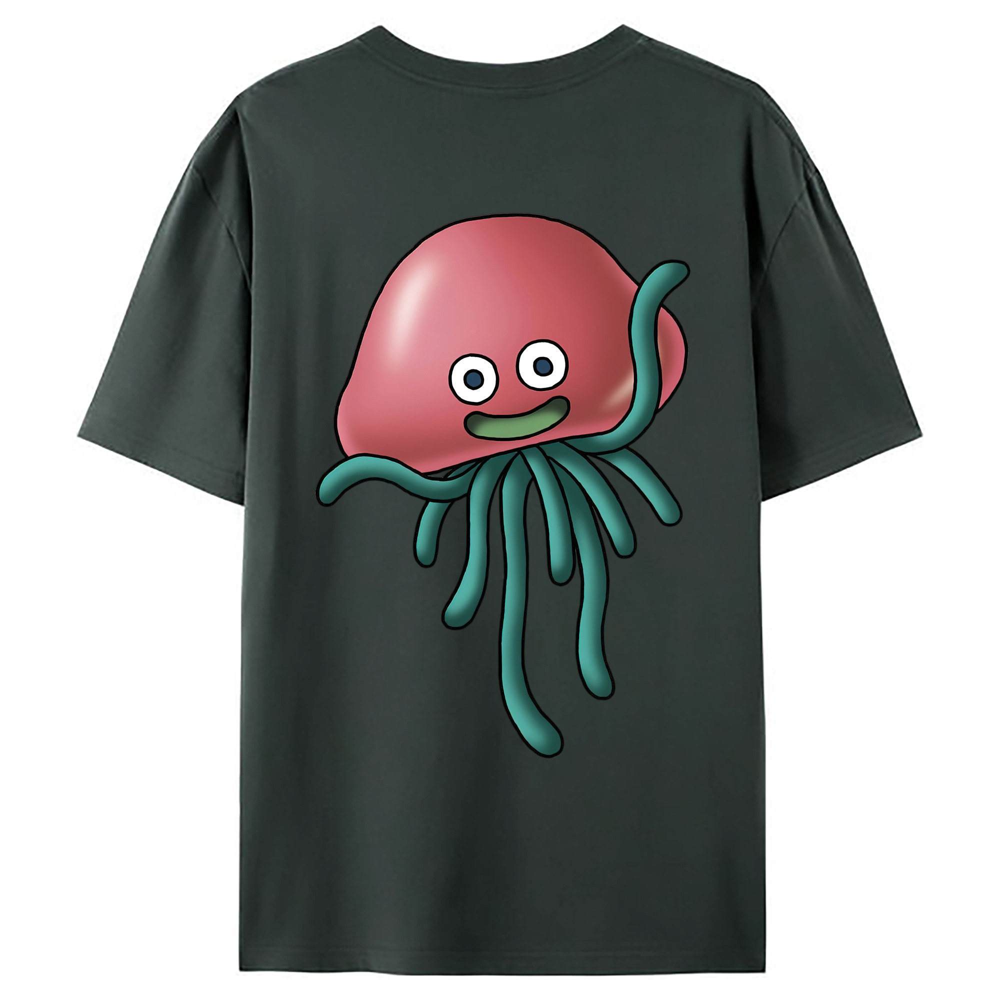 （画像用） ドラゴンクエスト Doragon Kuesuto Dragon Quest 綿100％ メンズ半袖Tシャツ（バックプリント） 通気性